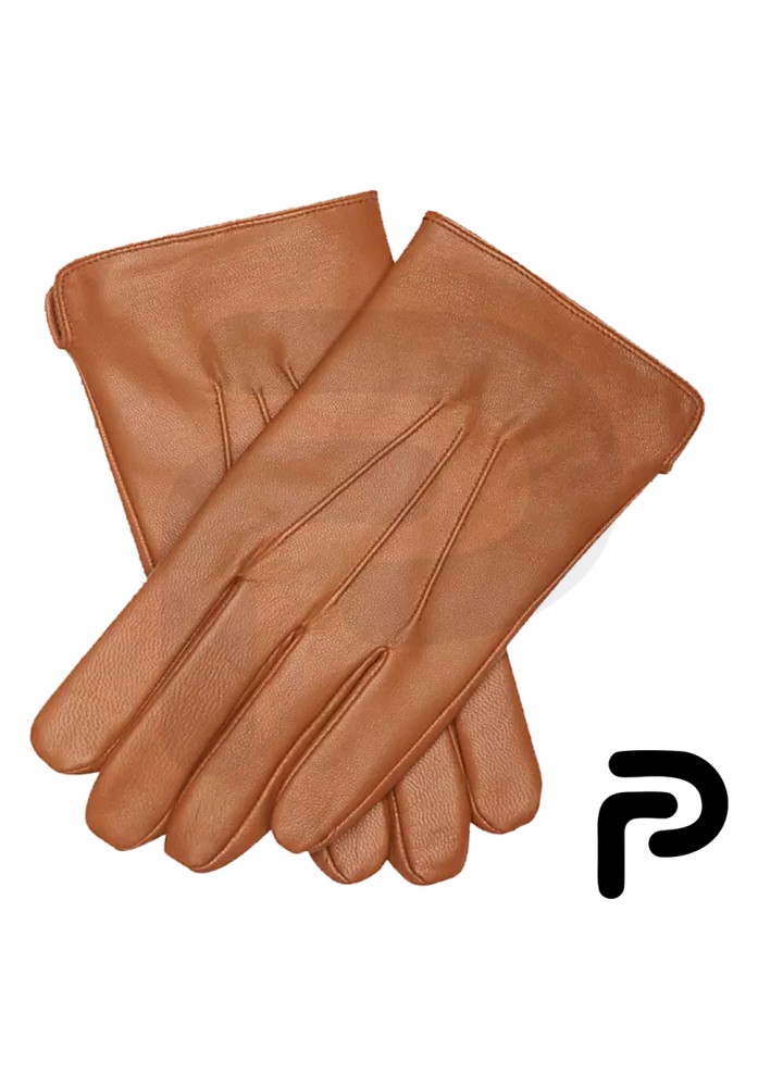 Winter Pure leather gloves brown